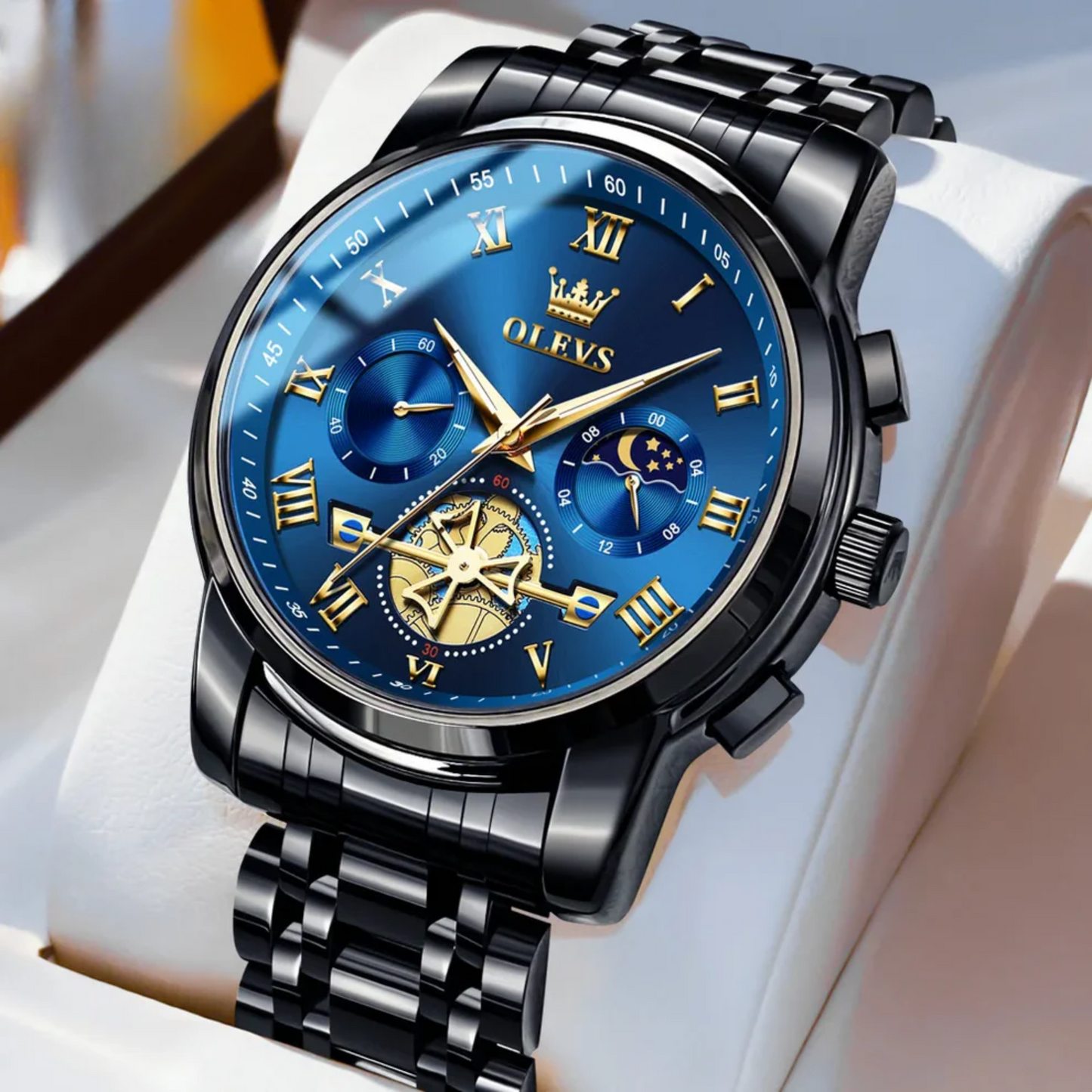 Luxury Men’s Skeleton Watch with Full Features