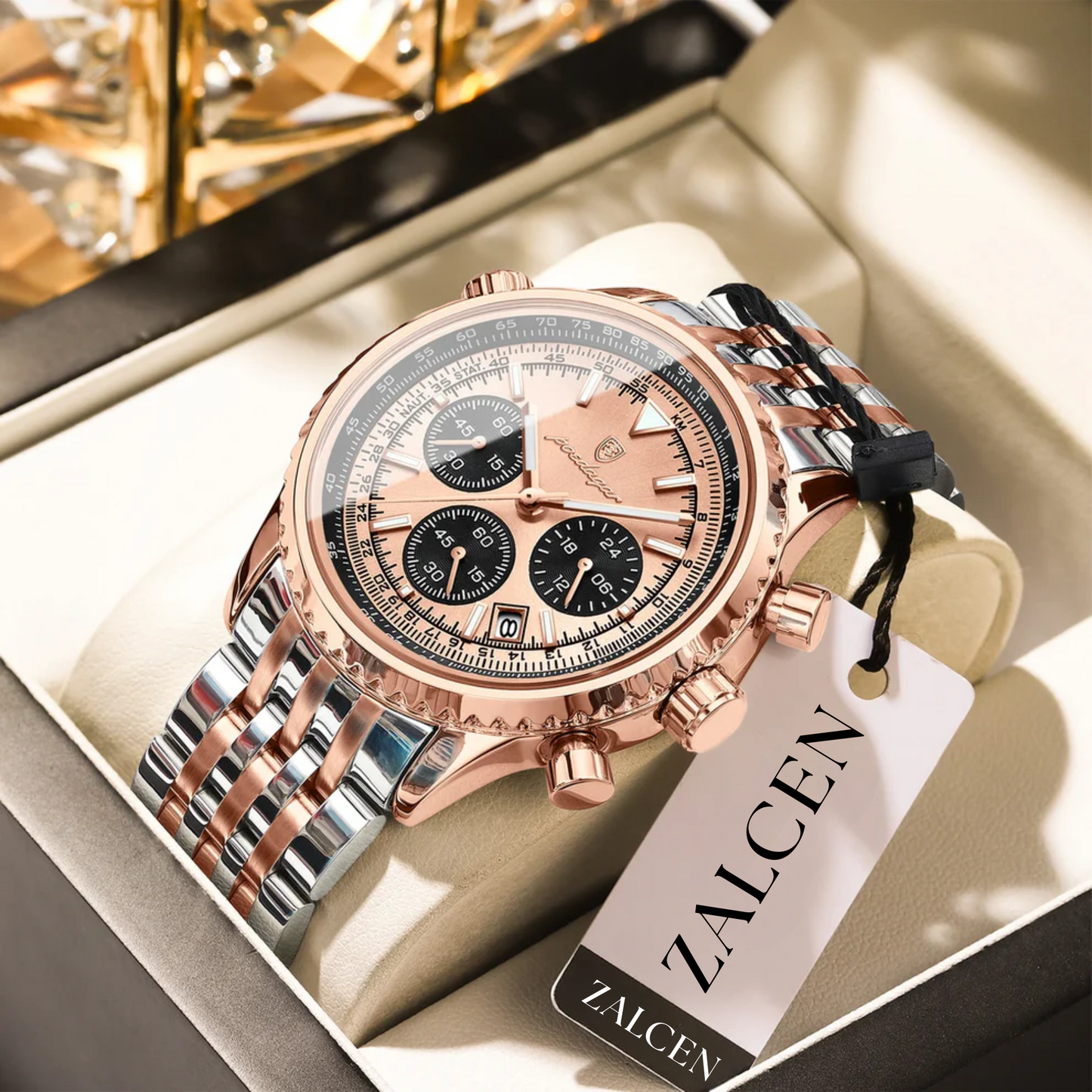 Luxury Men’s Watch with Functional Chronograph
