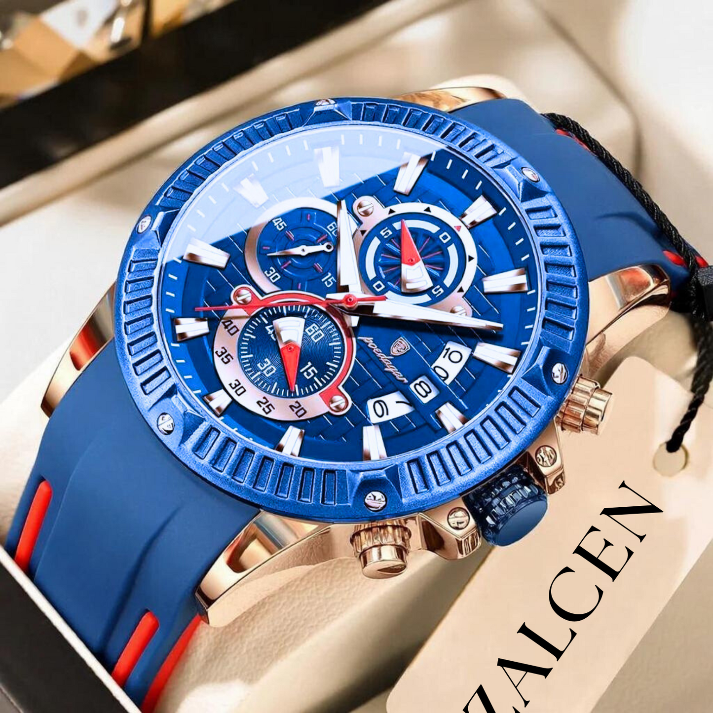 Men’s Sport Watch with Silicone Strap — Bold Design & Versatile Look