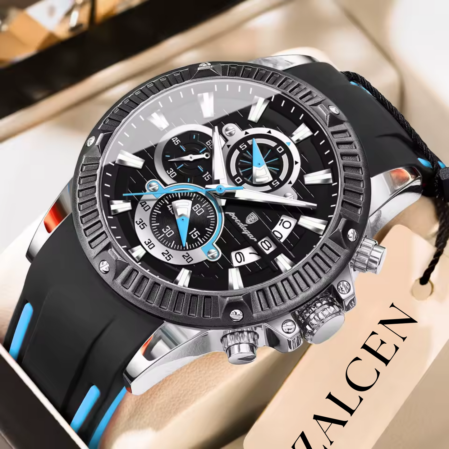 Men’s Sport Watch with Silicone Strap — Bold Design & Versatile Look