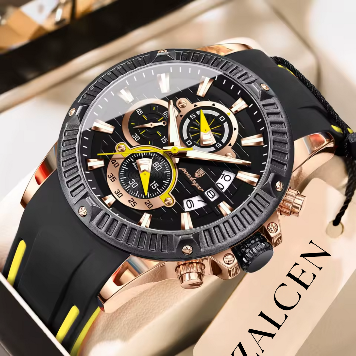Men’s Sport Watch with Silicone Strap — Bold Design & Versatile Look