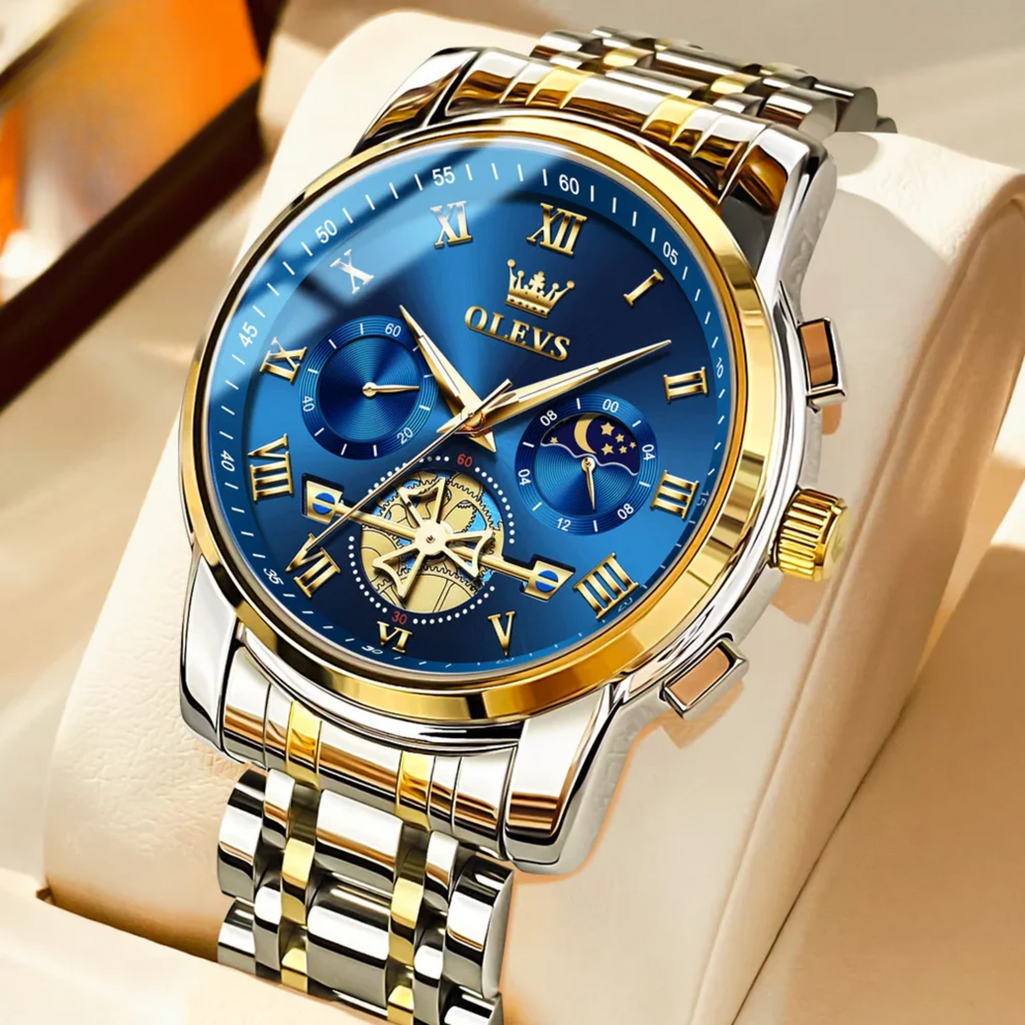 Luxury Men’s Skeleton Watch with Full Features