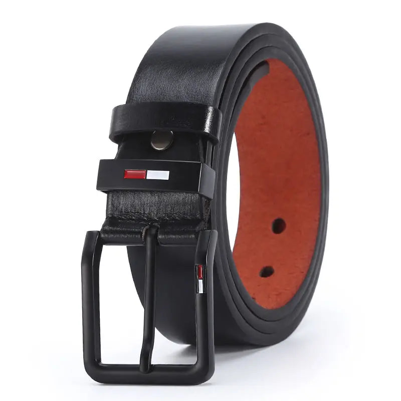 Men’s Genuine Leather Belt with Metal Buckle – Durable, Adjustable, and Stylish