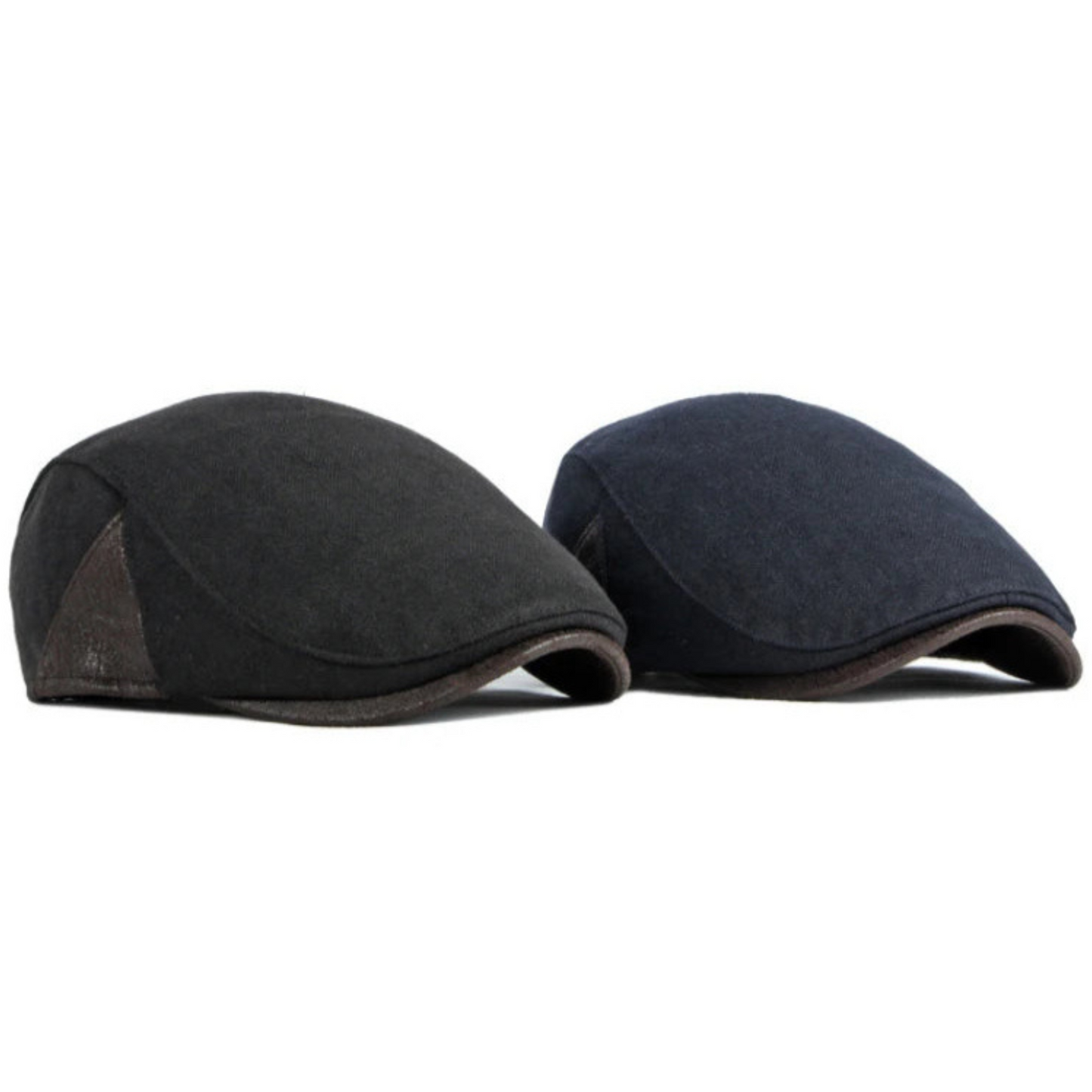 Men's Classic Beret with Leather Details