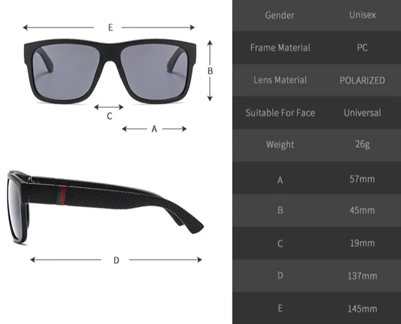 Sport-Inspired Rectangular Sunglasses – Performance & Style UV400