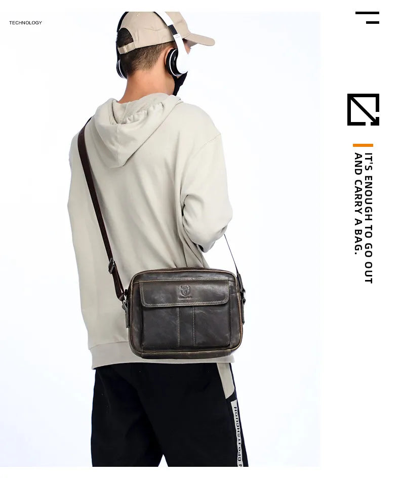 Men’s Leather Messenger Bag – Classic Style and High Durability