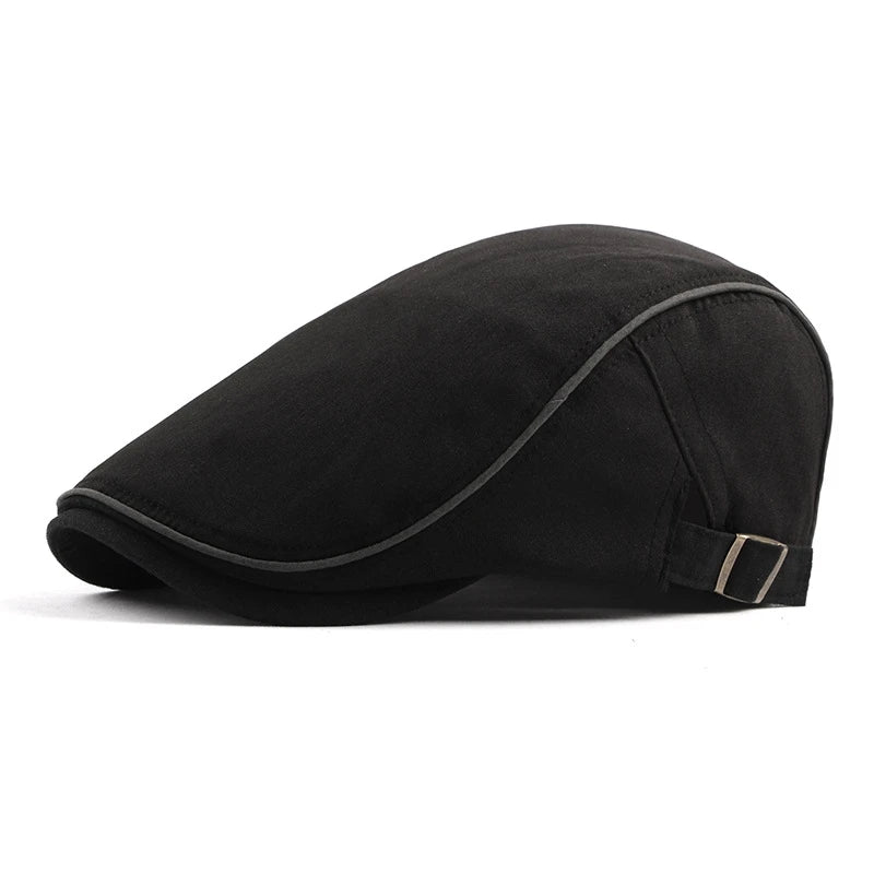 Men's Beret in Plain Fabric With Contrasting Finish