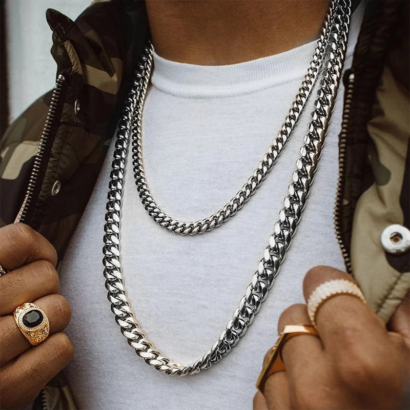 Men’s Stainless Steel Necklace – Cuban Link Style