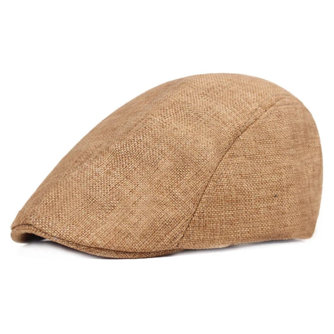 Men’s Minimalist Beret – Linen Blend
