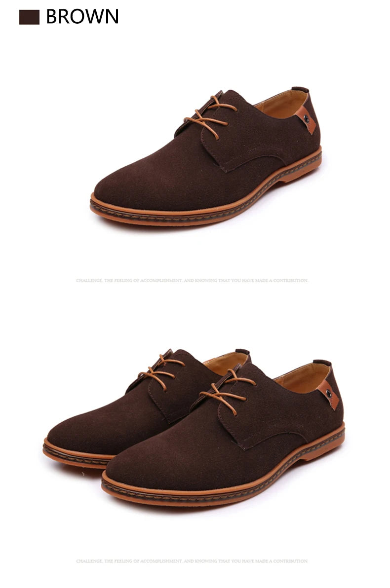 Oxford-Schuhe aus Wildleder und Leder für Herren – klassische Freizeitschuhe
