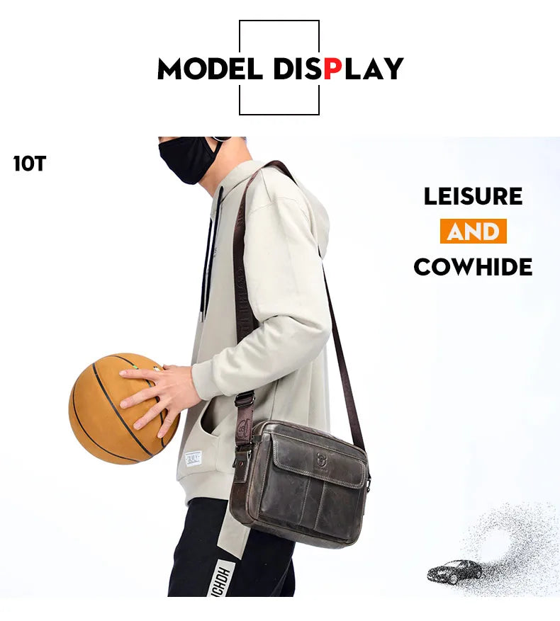 Men’s Leather Messenger Bag – Classic Style and High Durability
