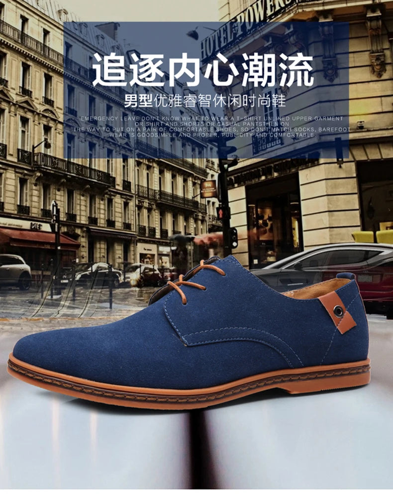 Oxford-Schuhe aus Wildleder und Leder für Herren – klassische Freizeitschuhe