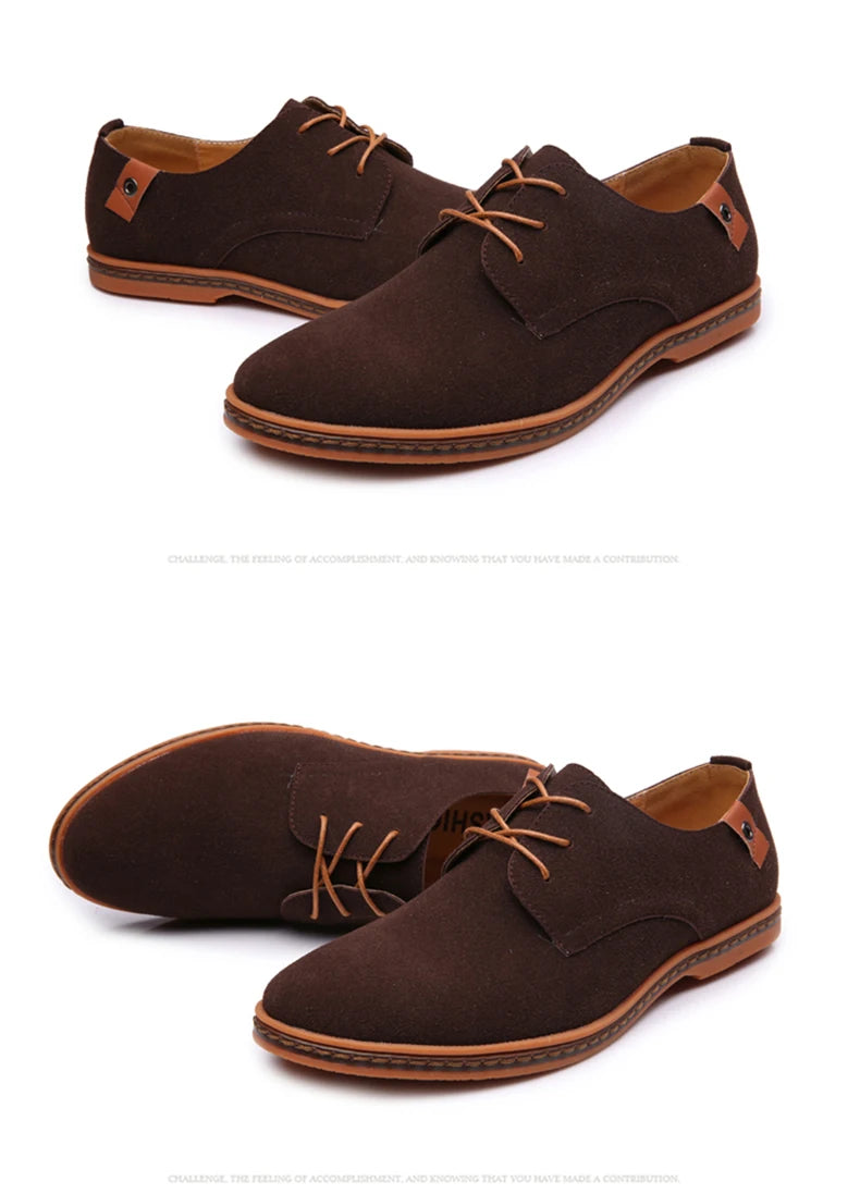 Oxford-Schuhe aus Wildleder und Leder für Herren – klassische Freizeitschuhe