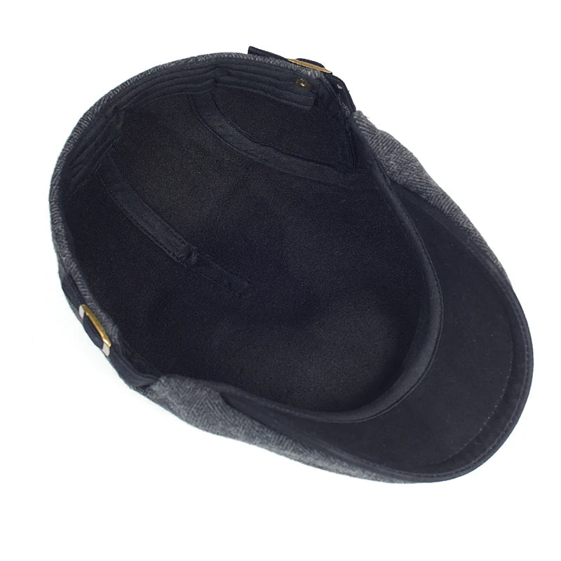Men's Vintage Beret in Textured Fabric