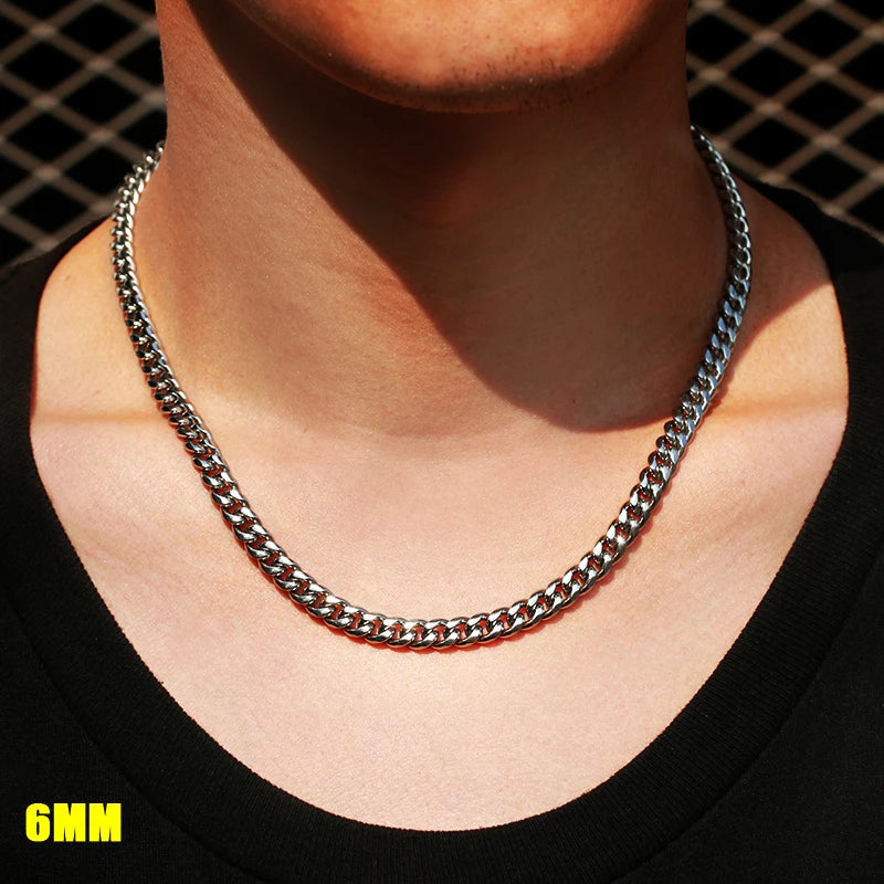 Men’s Stainless Steel Necklace – Cuban Link Style