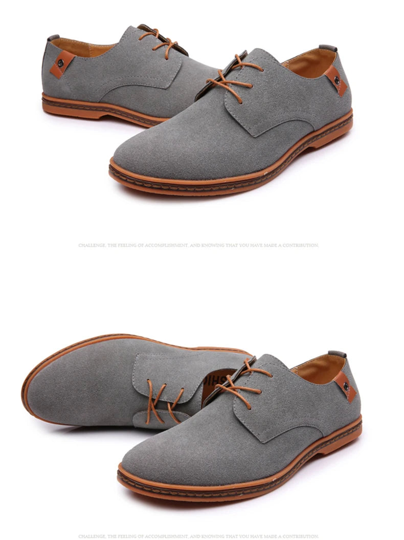 Oxford-Schuhe aus Wildleder und Leder für Herren – klassische Freizeitschuhe