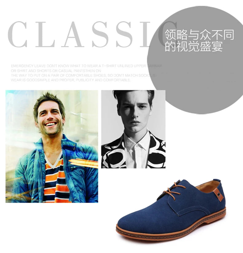 Oxford-Schuhe aus Wildleder und Leder für Herren – klassische Freizeitschuhe