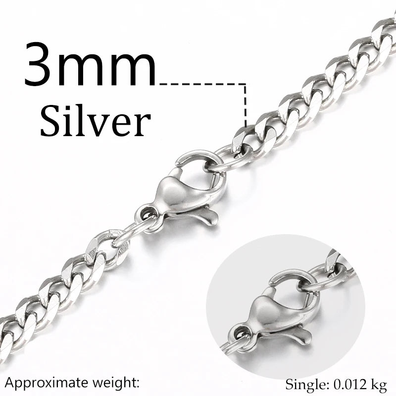 Men’s Stainless Steel Necklace – Cuban Link Style