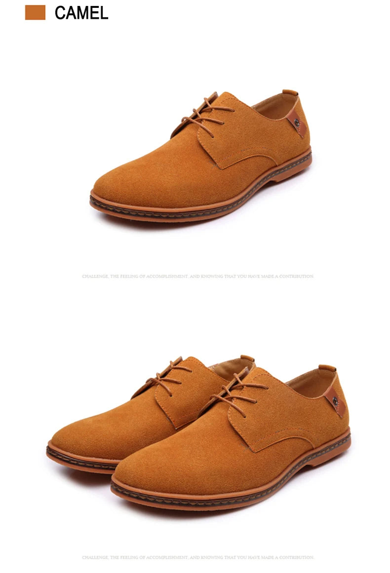 Oxford-Schuhe aus Wildleder und Leder für Herren – klassische Freizeitschuhe