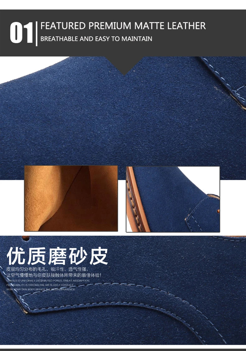 Oxford-Schuhe aus Wildleder und Leder für Herren – klassische Freizeitschuhe