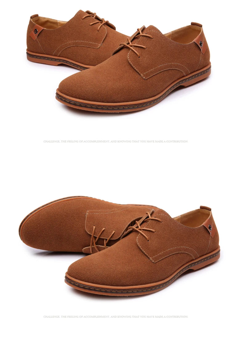 Oxford-Schuhe aus Wildleder und Leder für Herren – klassische Freizeitschuhe