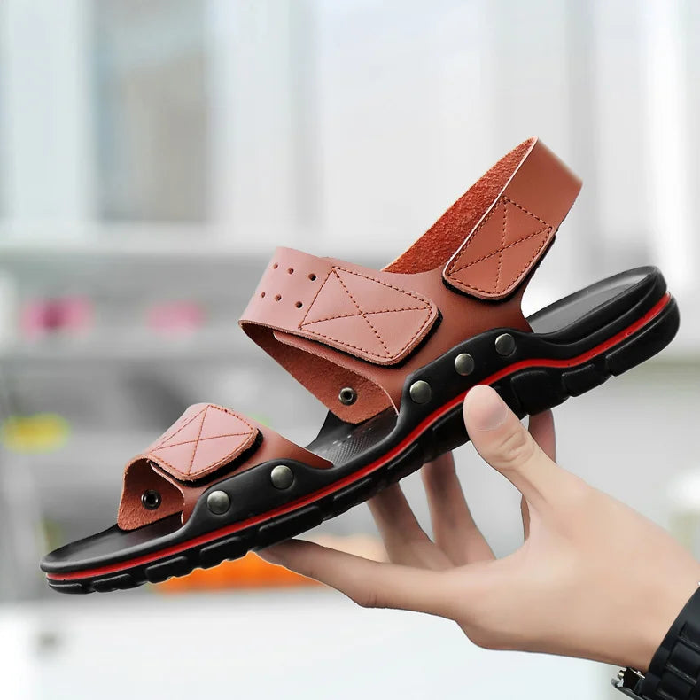 Lässige Ledersandalen für Herren – Sommer, Outdoor & Wandern, weich & luxuriös