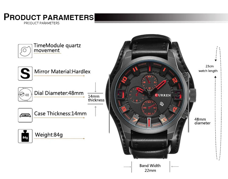 Men’s Watch – Military Style, Robust and Elegant Design