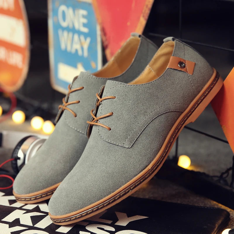 Oxford-Schuhe aus Wildleder und Leder für Herren – klassische Freizeitschuhe