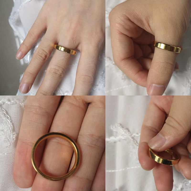 Modern Minimalist Rings – Sleek Everyday Style. 4mm