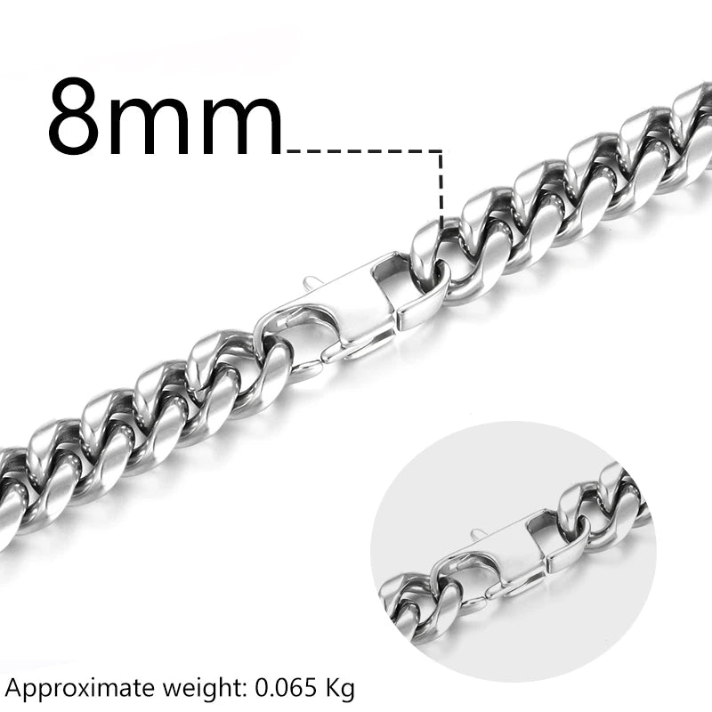Men’s Stainless Steel Necklace – Cuban Link Style