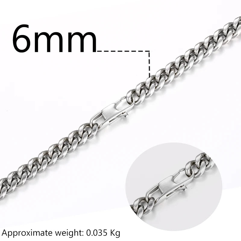 Men’s Stainless Steel Necklace – Cuban Link Style