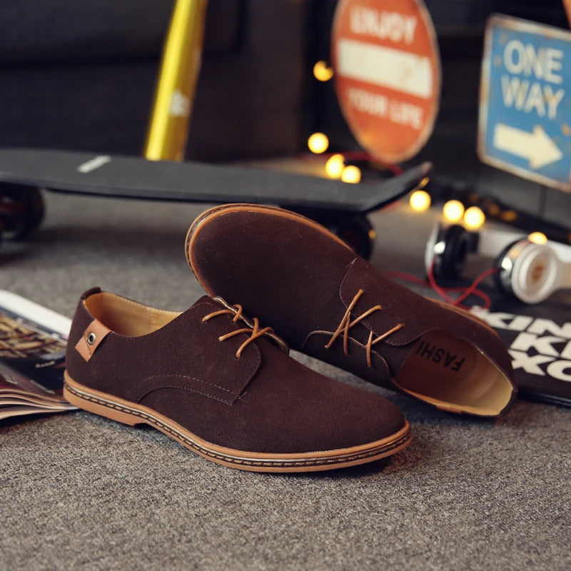 Oxford-Schuhe aus Wildleder und Leder für Herren – klassische Freizeitschuhe