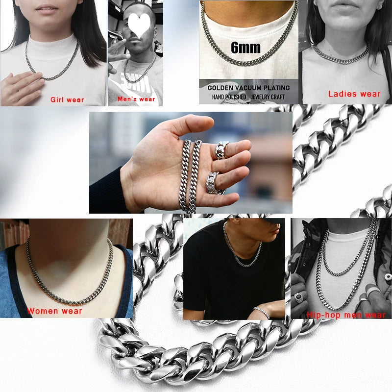 Men’s Stainless Steel Necklace – Cuban Link Style