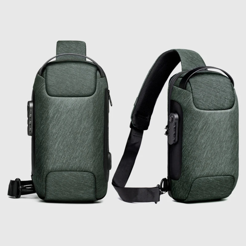 Anti-Theft Crossbody Bag with USB Charging – Modern, Secure, and Waterproof