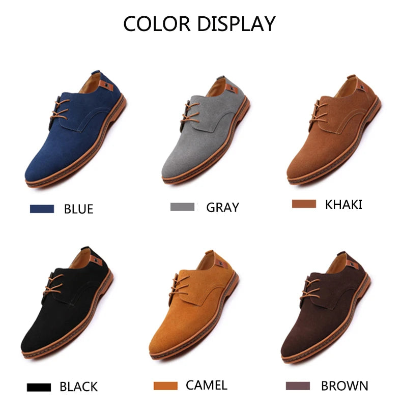 Oxford-Schuhe aus Wildleder und Leder für Herren – klassische Freizeitschuhe