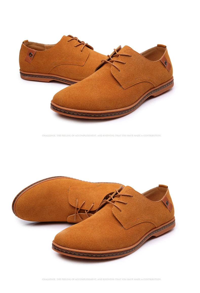 Oxford-Schuhe aus Wildleder und Leder für Herren – klassische Freizeitschuhe