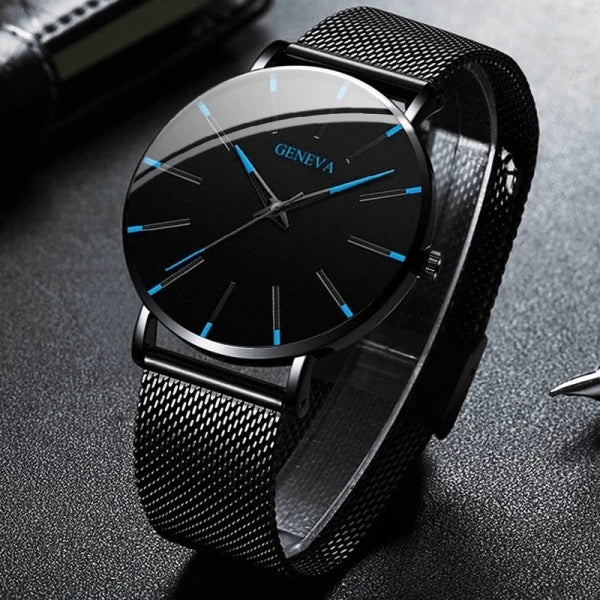 Men’s Classic Stainless Steel Watch with Minimalist Design