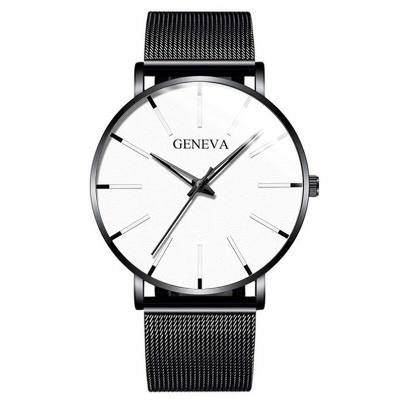 Men’s Classic Stainless Steel Watch with Minimalist Design