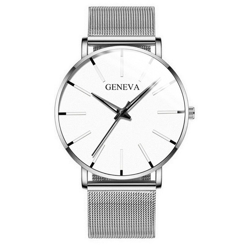 Men’s Classic Stainless Steel Watch with Minimalist Design
