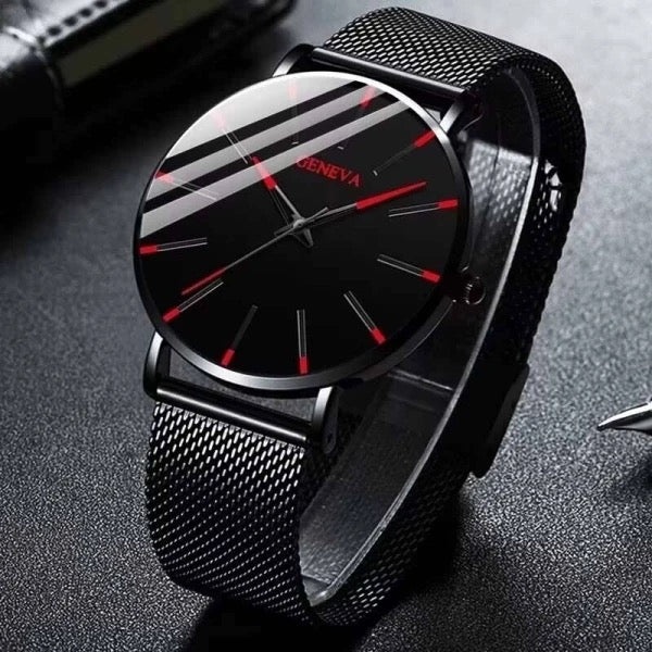 Men’s Classic Stainless Steel Watch with Minimalist Design