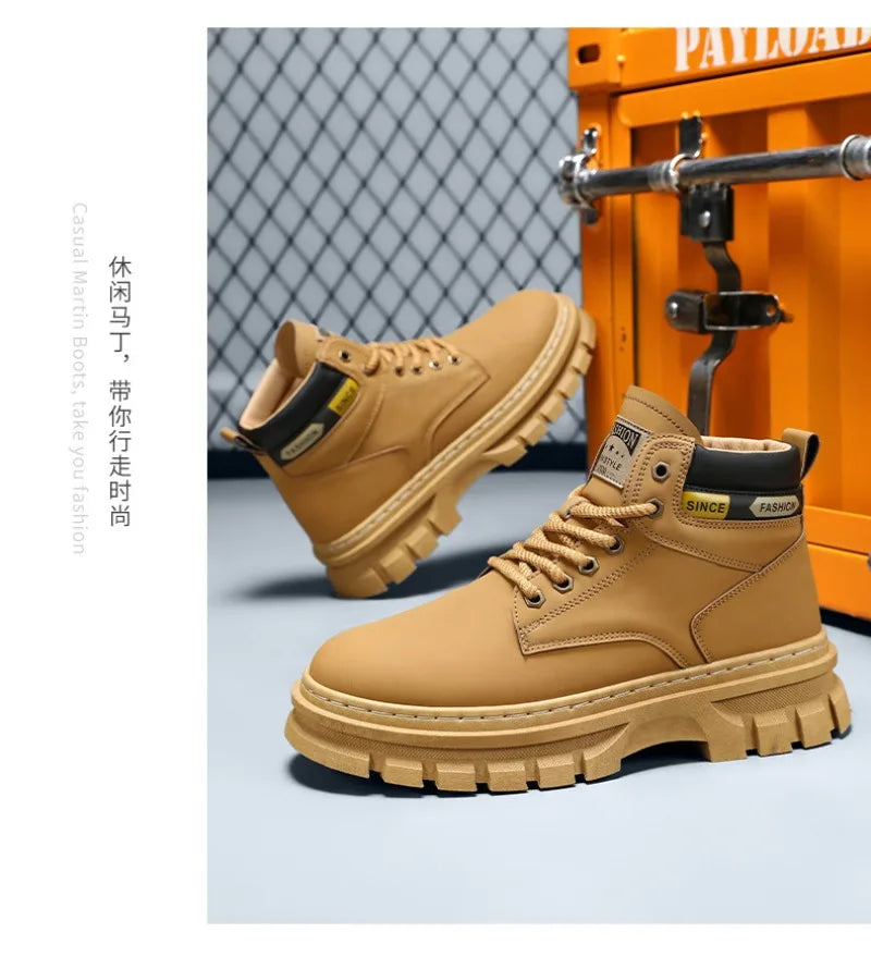 Herren Lederstiefel – Bequeme Retro Boots für Männer