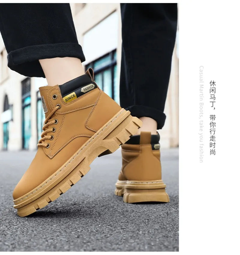 Herren Lederstiefel – Bequeme Retro Boots für Männer