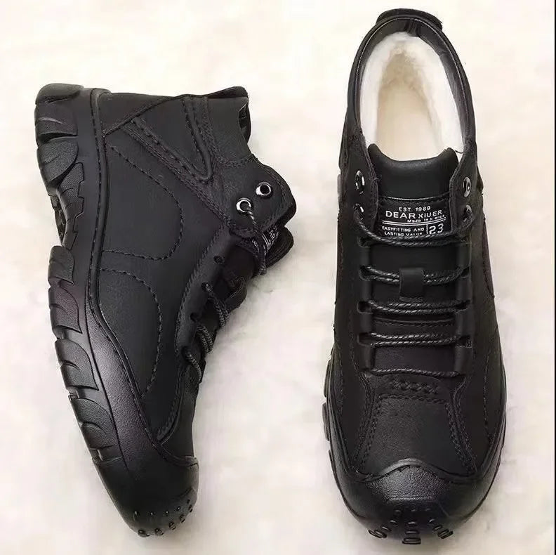 Schneestiefel - Herrenstiefelette, wasserdichtes Leder