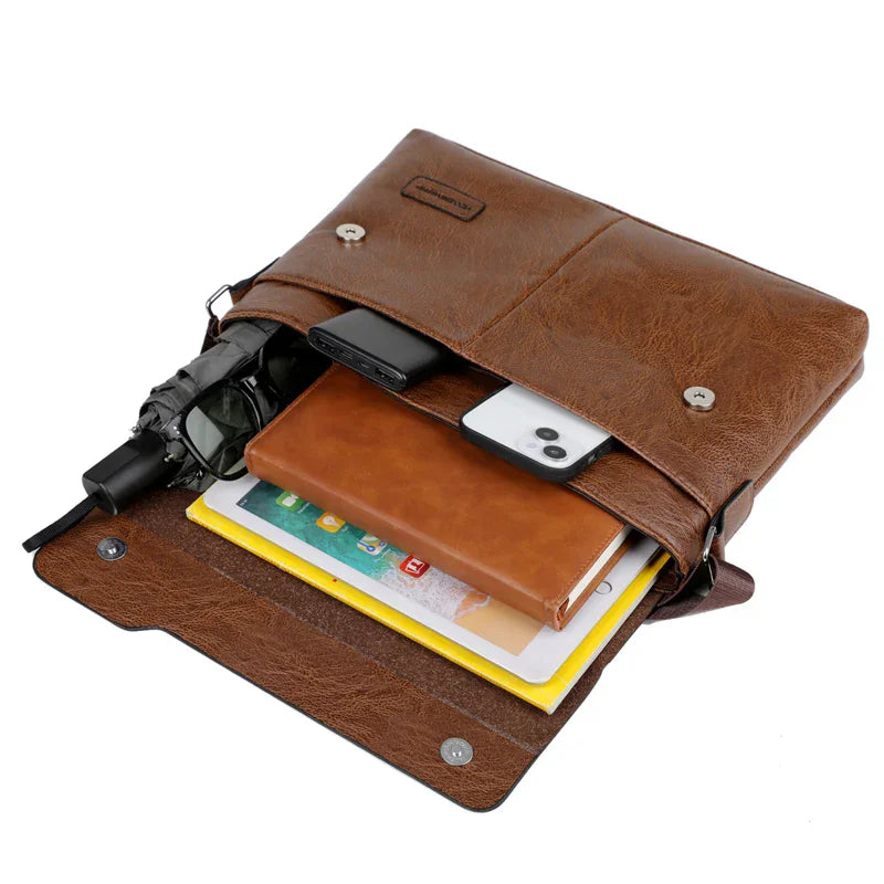 Men’s Messenger Bag – Timeless Sophistication for Stylish Men | Perfect for iPad and Laptop