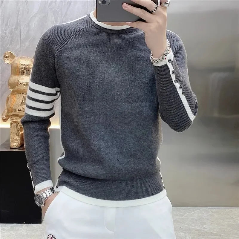 Men’s Slim Fit Knit Sweater – Minimalist Style with a Modern Touch