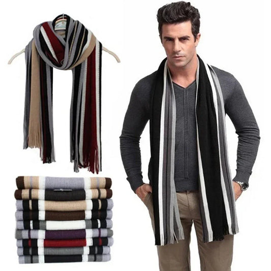 Classic Men's Scarf - Striped Business Casual