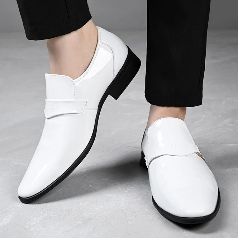 Herren Lackleder - Businessschuhe, Spitze Schuhspitze