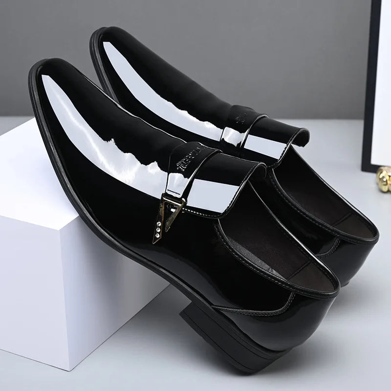 Herren Lackleder - Businessschuhe, Spitze Schuhspitze