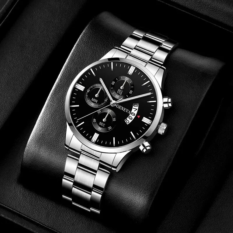 Men’s Set – Classic Watch with Matching Bracelet