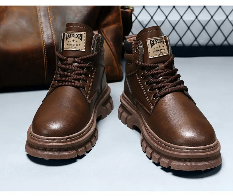 Herren Lederstiefel – Bequeme Retro Boots für Männer